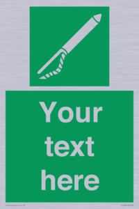 Custom sign safe condition Line throwing appliance